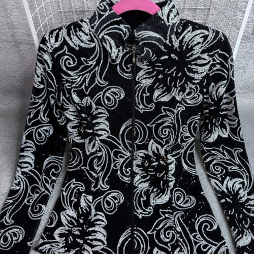 Western Show Jacket Show Shirt - Blazer - Sequin- Sequines Flower Pailletten - Made in Germany