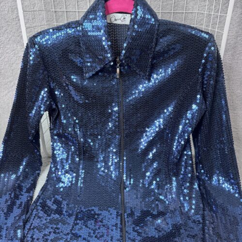 Royal Blue Sequines Western Show Jacket