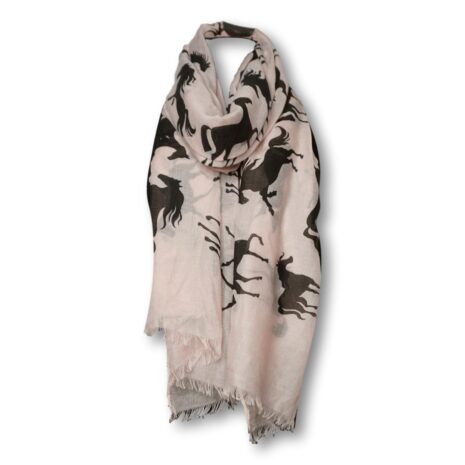 Tuch Pferdeherde klein - rosa black
