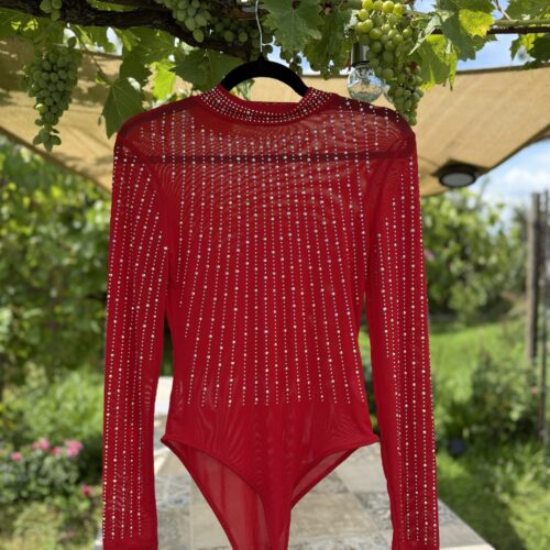 Bodybluse - crystal red glitter