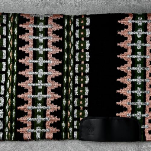 Western Show Blanket / Pad  Black | Green | Rose