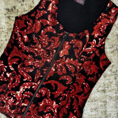 Long Vest Red Barock