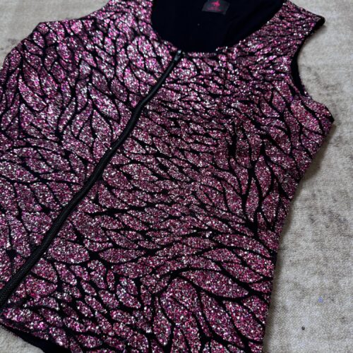 Long Vest Pink Sparkle