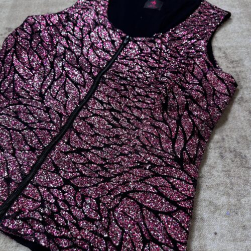 Long Vest Pink Sparkle