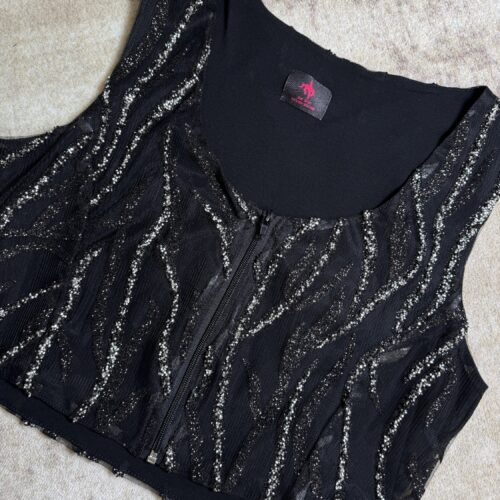 Western Show Vest - Short Show Riding Cowgirl Show Weste Western Show Silver Lines