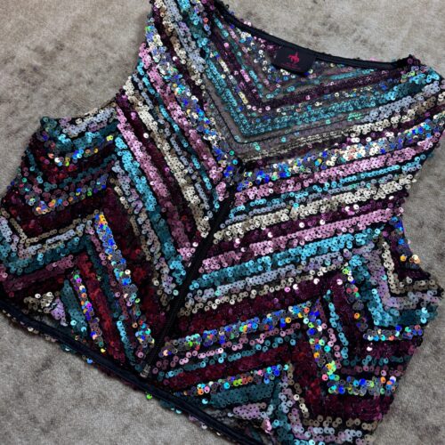 Short Vest Colorful Lines