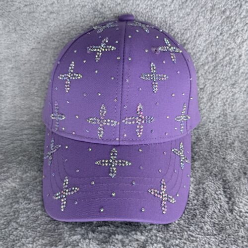 STAR CAP YOUTH - Purpel Basecap Rhinestone Glitter - Bling Bling