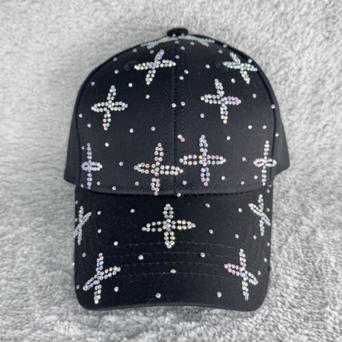 STAR CAP YOUTH - Black Basecap Rhinestone Glitter - Bling Bling