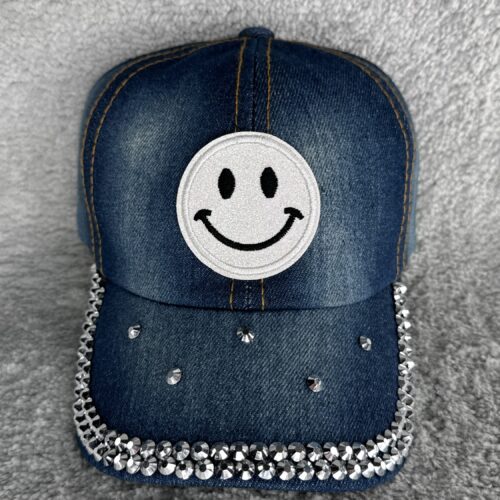 SMILE CAP YOUTH | Kids - Smile White Basecap Rhinestone Glitter - Bling Bling