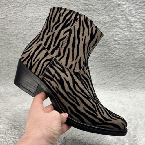 Cowboy Stiefeletten Damen – Western Boots mit Zebra Muster