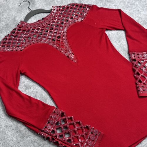V Red Turnierbluse