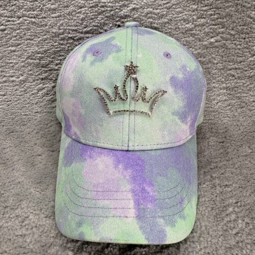 KIDS TURQUOISE GLITTER CROWN CAP