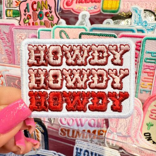 Patch Howdy Howdy Howdy Embroidered Applique for Jackets, Hats & Bags