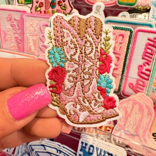 Patch Boots Colorful Embroidered Applique for Jackets, Hats & Bags