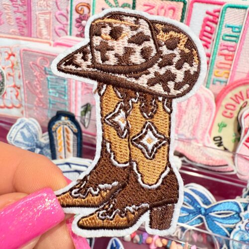 Patch Hat And Boots Embroidered Applique for Jackets, Hats & Bags