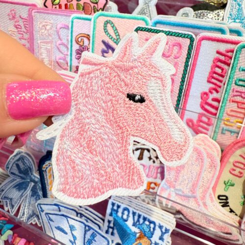 Patch Horsehead Embroidered Applique for Jackets, Hats & Bags