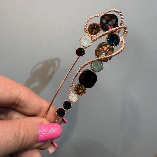 Western Show Number Pin 2er-Set | Startnummernhalter mit Strass | Sicherheitsnadel Glitzer | Turnier & Arena Style Rose Multicolor