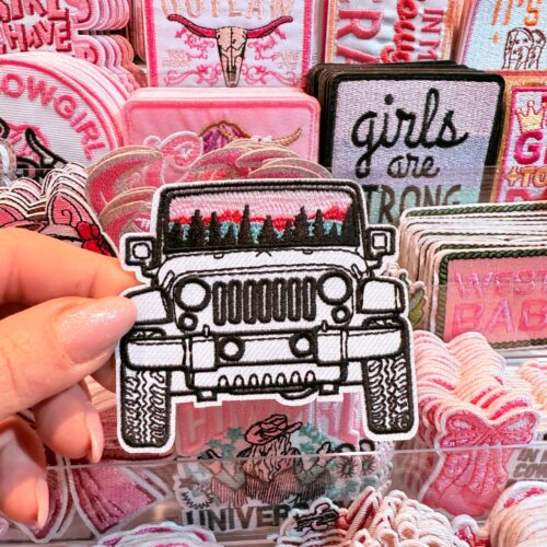 Patch Offroads Black Embroidered Applique for Jackets, Hats & Bags
