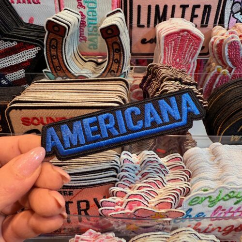 Patch Americana Blue Embroidered Applique for Jackets, Hats & Bags