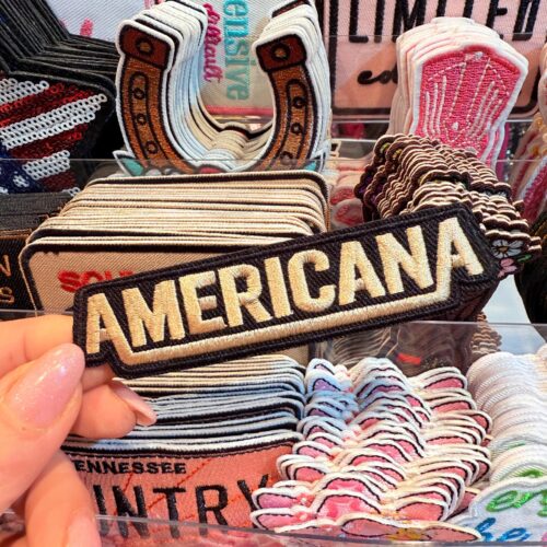 Patch Americana Gold Embroidered Applique for Jackets, Hats & Bags