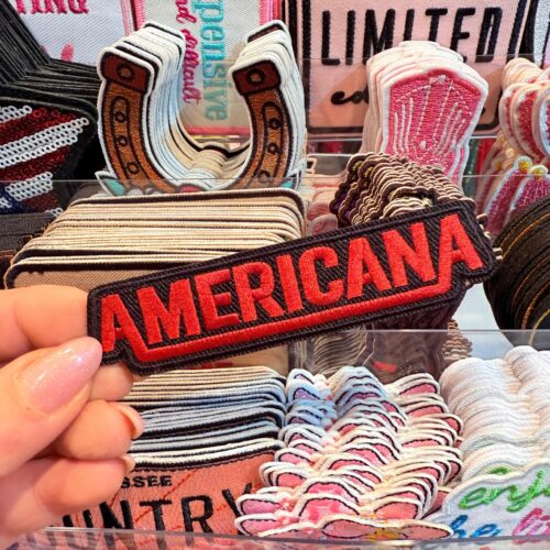 Patch Americana Red Embroidered Applique for Jackets, Hats & Bags