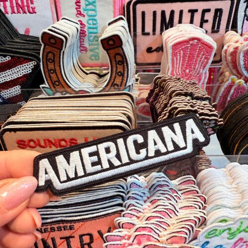 Patch Americana White Embroidered Applique for Jackets, Hats & Bags