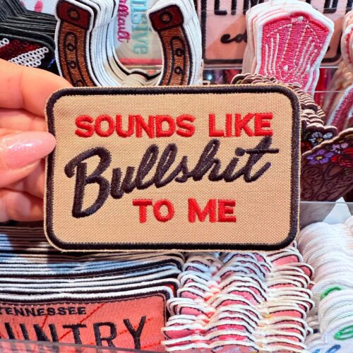 Patch Bullshit Black Embroidered Applique for Jackets, Hats & Bags