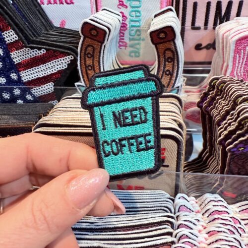 Patch Coffee Embroidered Applique for Jackets, Hats & Bags