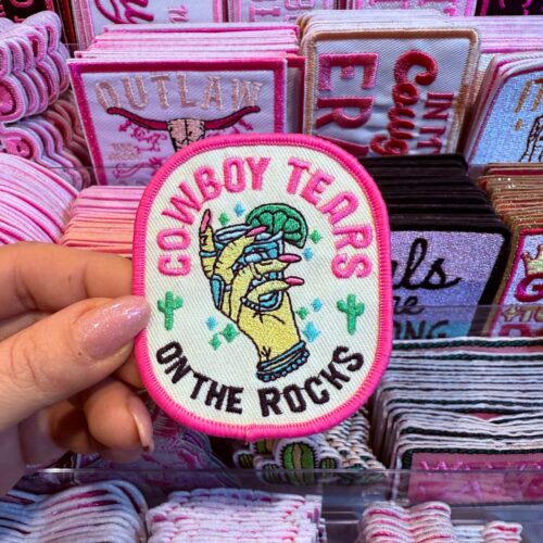 Patch Cowboy Tears Embroidered Applique for Jackets, Hats & Bags