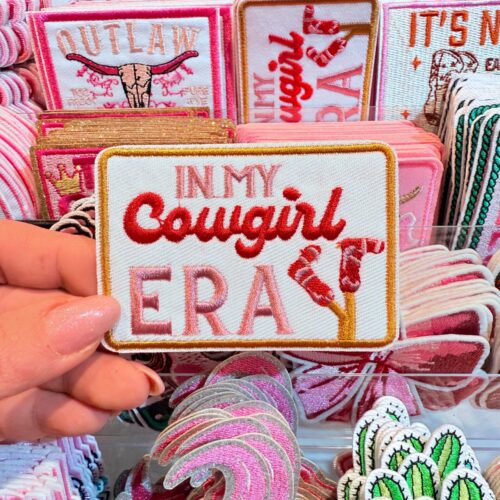 Patch Cowgirl Era Dark Embroidered Applique for Jackets, Hats & Bags