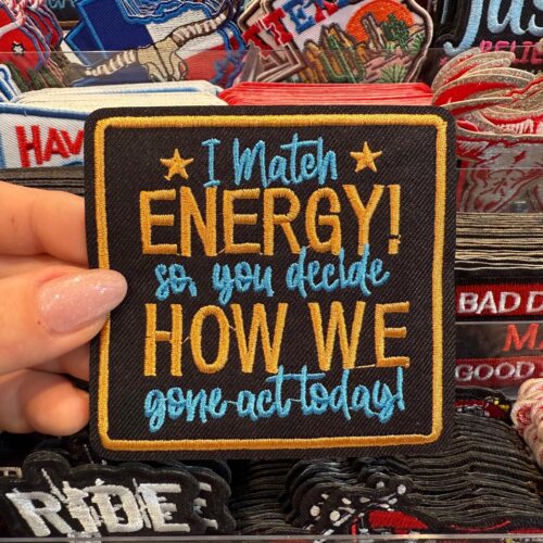 Patch Energy Embroidered Applique for Jackets, Hats & Bags