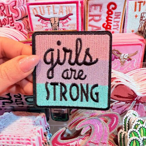 Patch Girls Are Strong Embroidered Applique for Jackets, Hats & Bags