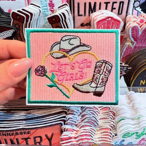 Patch Let's Go Girls  Embroidered Applique for Jackets, Hats & Bags