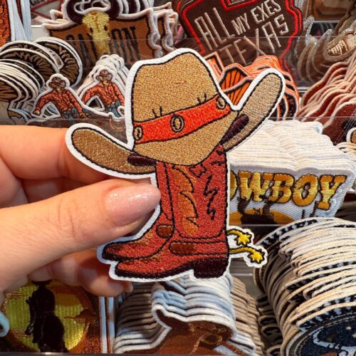 Patch Hat 'N Boots Embroidered Applique for Jackets, Hats & Bags