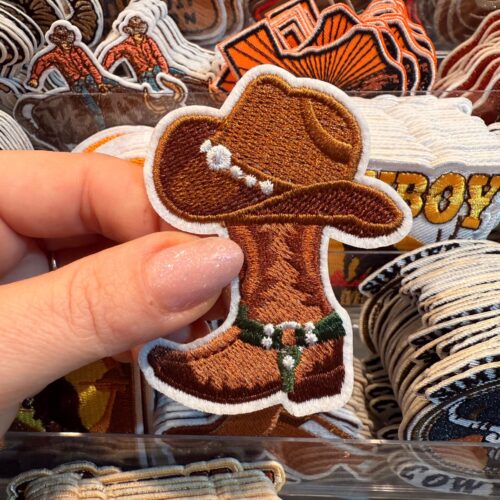 Patch Hat 'N Boots Nature Embroidered Applique for Jackets, Hats & Bags