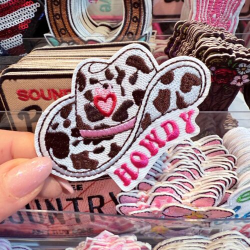 Patch Hat Howdy Embroidered Applique for Jackets, Hats & Bags