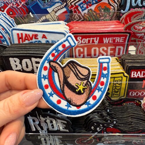 Patch Horseshoe Embroidered Applique for Jackets, Hats & Bags
