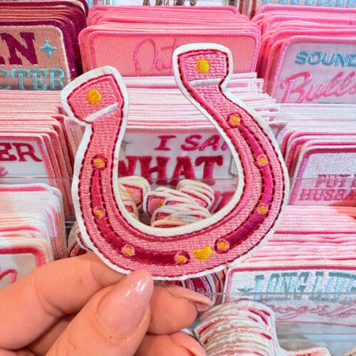 Patch Horseshoe Wide Embroidered Applique for Jackets, Hats & Bags