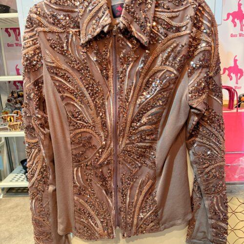 Western Show Jacket - Copper Glitter Pearls - Made in Germany
