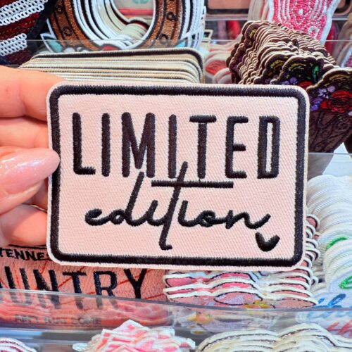 Patch Limited Edition Black Embroidered Applique for Jackets, Hats & Bags