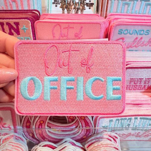Patch Out Of Office Embroidered Applique for Jackets, Hats & Bags