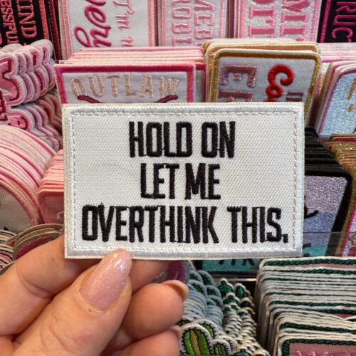 Patch Overthink Embroidered Applique for Jackets, Hats & Bags