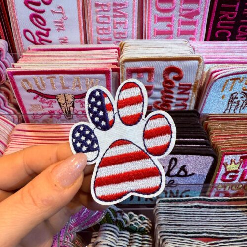 Patch Paw USA Embroidered Applique for Jackets, Hats & Bags