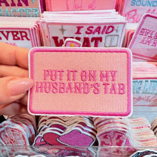 Patch Husband's Tab Embroidered Applique for Jackets, Hats & Bags
