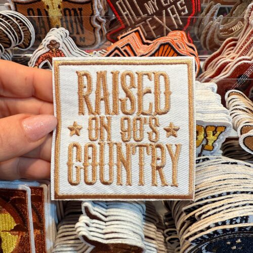 Patch Raised On 90's Country Embroidered Applique for Jackets, Hats & Bags