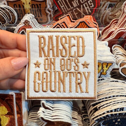 Patch Raised On 90's Country Embroidered Applique for Jackets, Hats & Bags