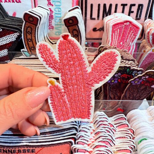 Patch Red Cactus Embroidered Applique for Jackets, Hats & Bags