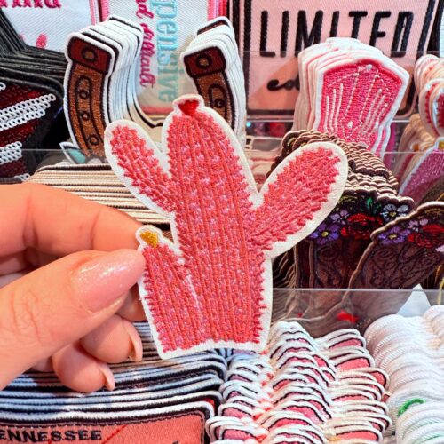 Patch Red Cactus Embroidered Applique for Jackets, Hats & Bags