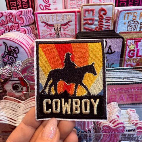 Patch Riding Cowboy Embroidered Applique for Jackets, Hats & Bags