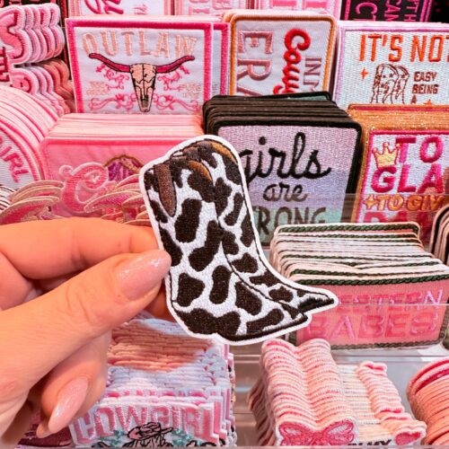 Patch Spotted Boots Embroidered Applique for Jackets, Hats & Bags